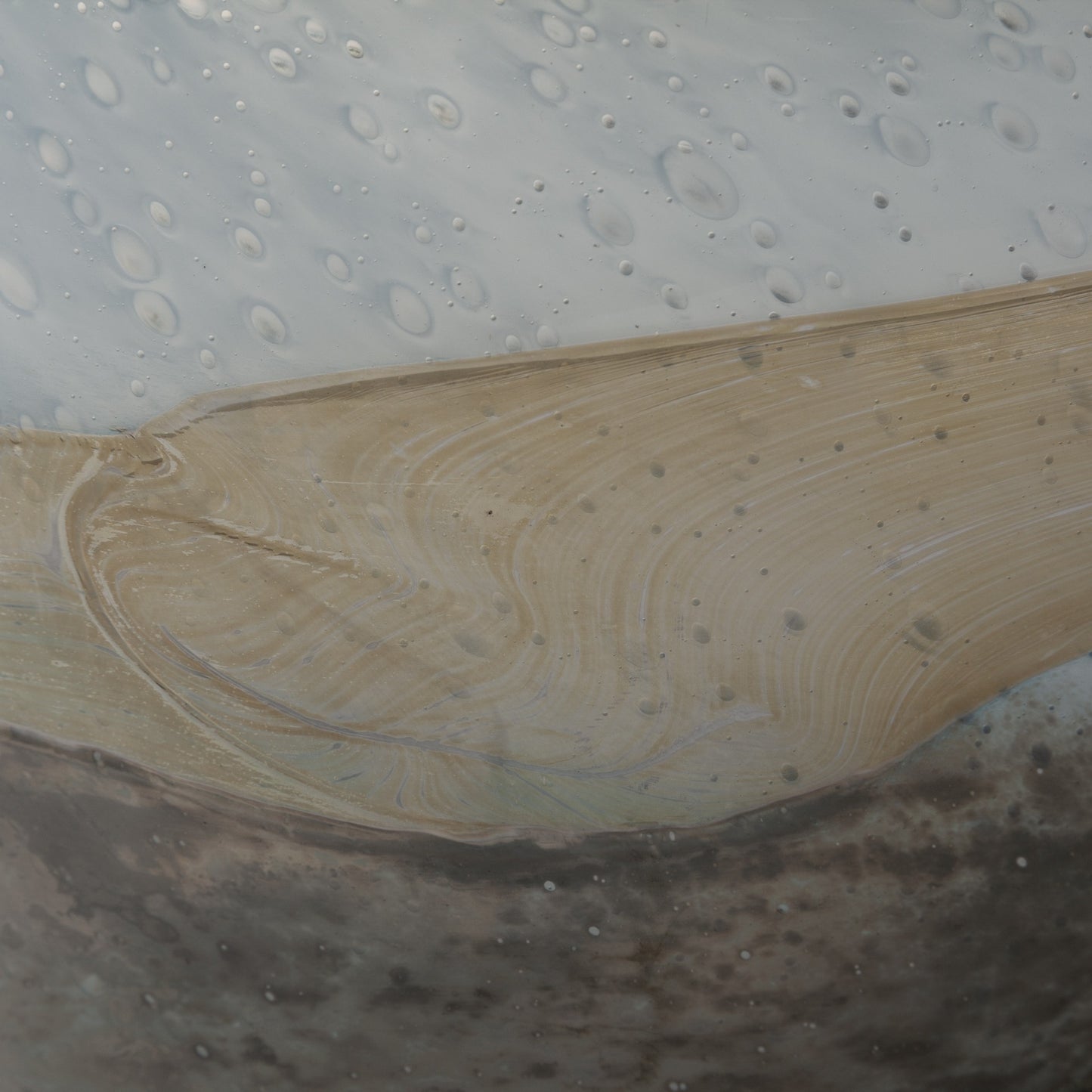 Blue And Brown Abstract Cylinder Crystal Glass Table Vase By Homeroots | Vases | Modishstore - 6