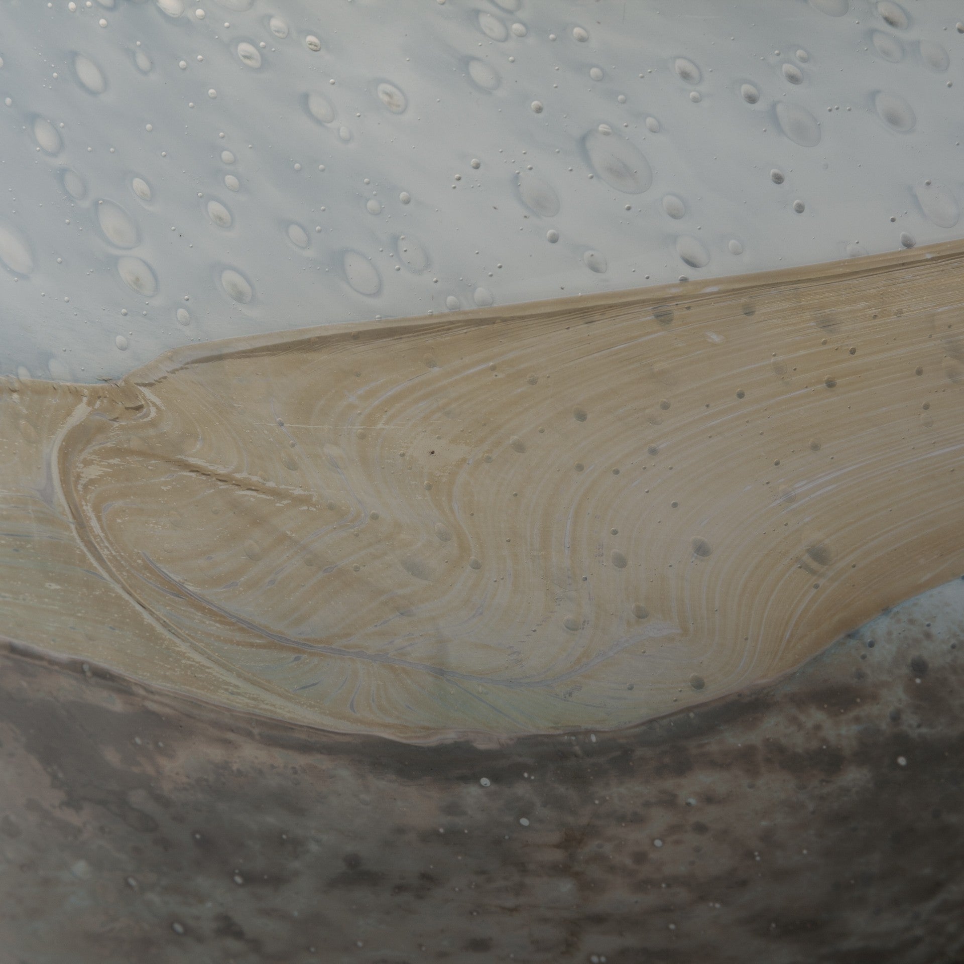 Blue And Brown Abstract Cylinder Crystal Glass Table Vase By Homeroots | Vases | Modishstore - 6