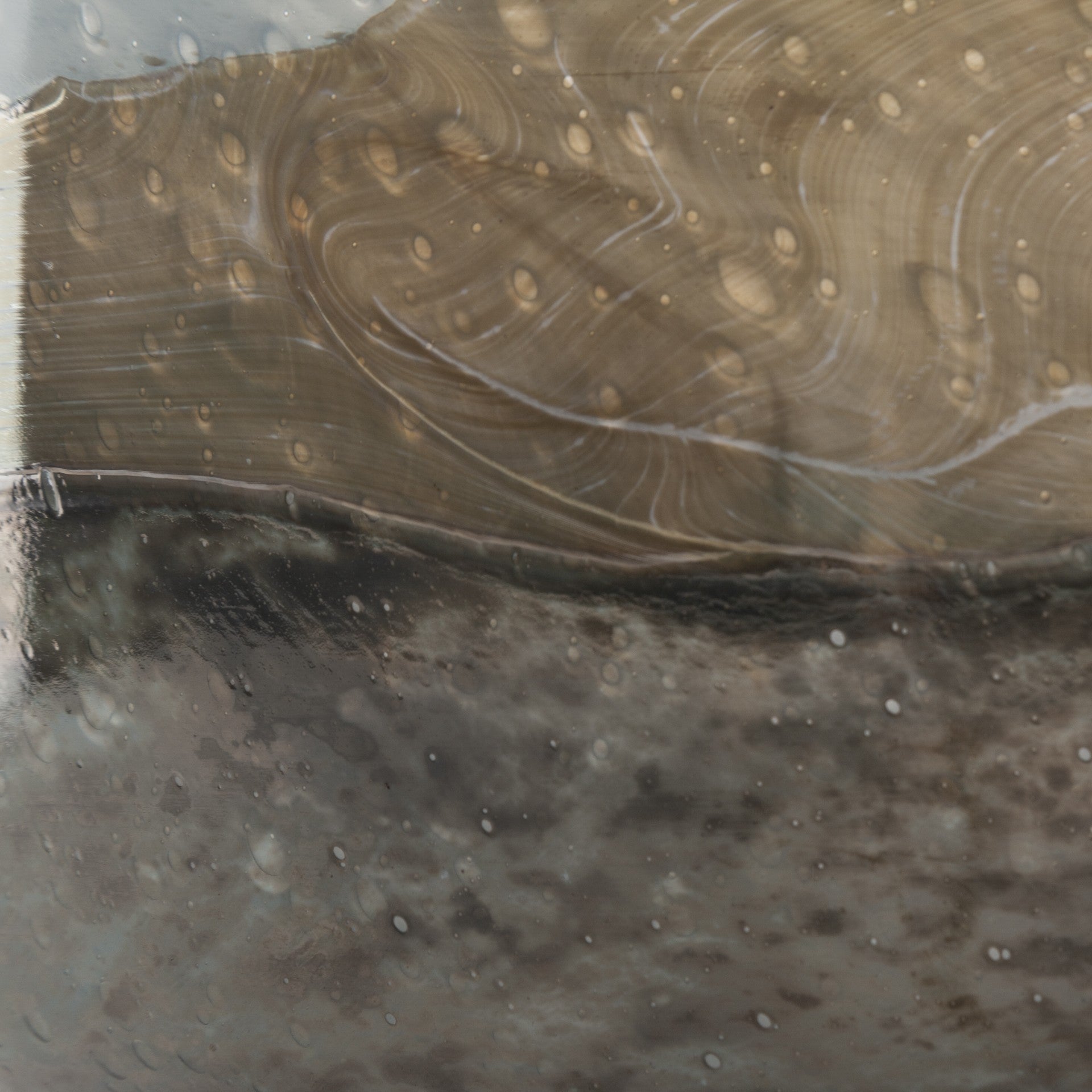 Blue And Brown Abstract Cylinder Crystal Glass Table Vase By Homeroots | Vases | Modishstore - 7