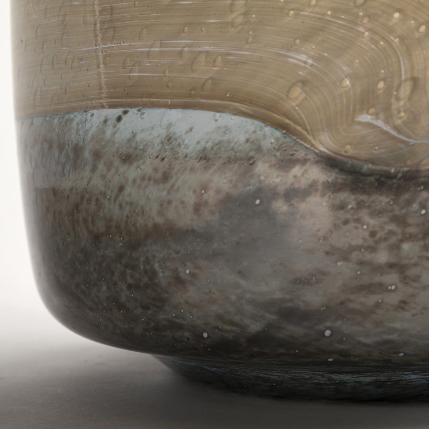 Blue And Brown Abstract Cylinder Crystal Glass Table Vase By Homeroots | Vases | Modishstore - 5