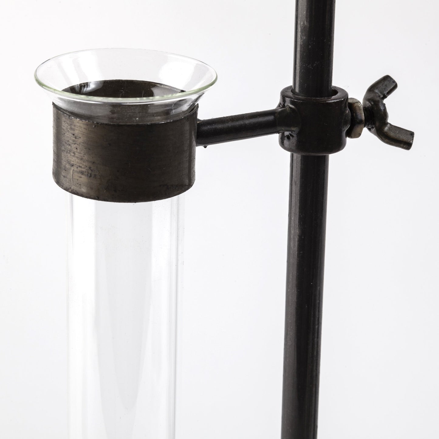 Set of Two Dark Brown Abstract Cylinder Metal Table Vase By Homeroots | Vases | Modishstore - 8