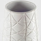 Gray And White Abstract Cylinder Ceramic Table Vase By Homeroots | Vases | Modishstore - 3