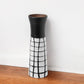 Black And White Abstract Cylinder Ceramic Table Vase By Homeroots | Vases | Modishstore - 1