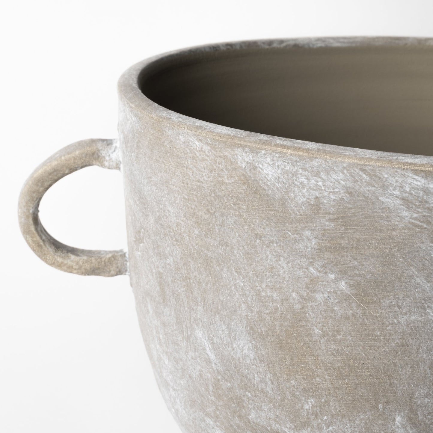 Brown Abstract Cylinder Ceramic Table Vase By Homeroots | Vases | Modishstore - 2