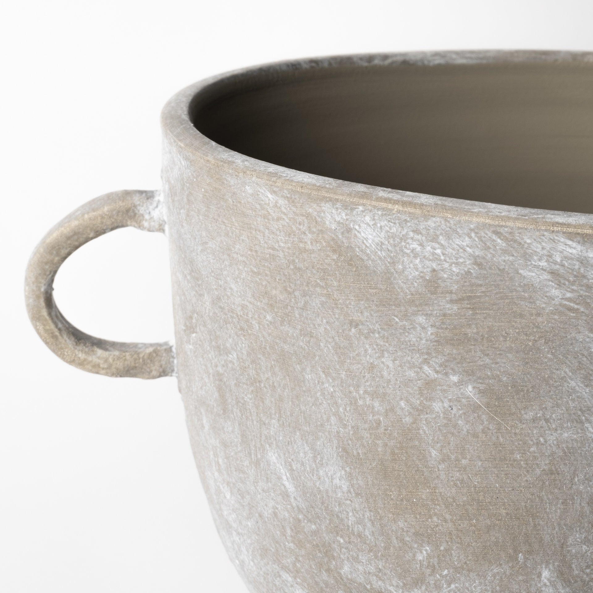 Brown Abstract Cylinder Ceramic Table Vase By Homeroots | Vases | Modishstore - 2