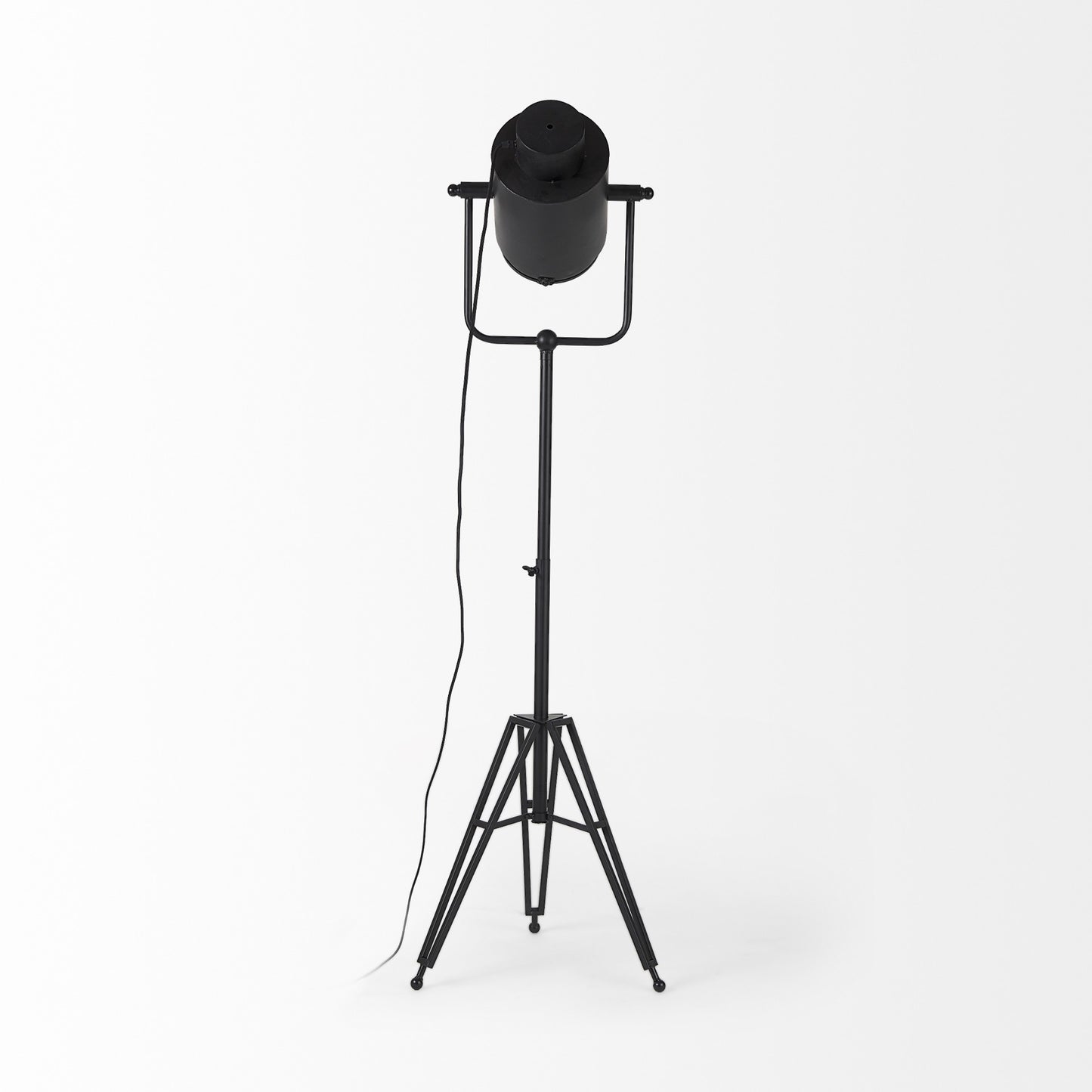 Black LED Floor Lamp With Black Metal Shade By Homeroots | Floor Lamps | Modishstore - 4