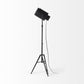 Black LED Floor Lamp With Black Metal Shade By Homeroots | Floor Lamps | Modishstore - 5