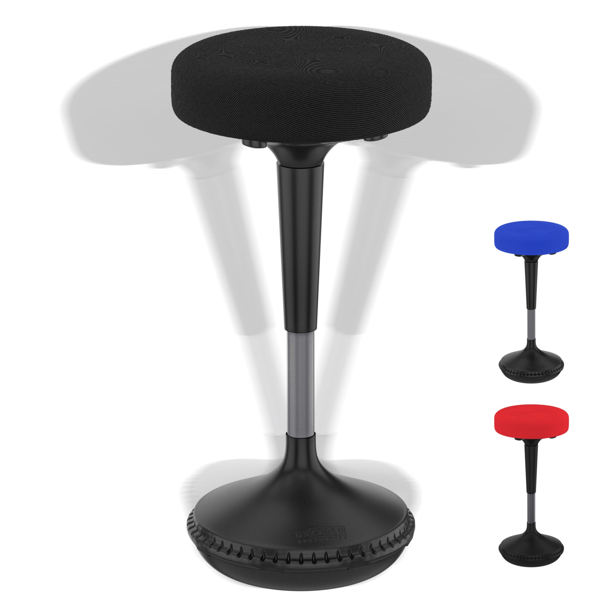 Black Tall Swivel Active Balance Chair By Homeroots | Accent Chairs | Modishstore - 1