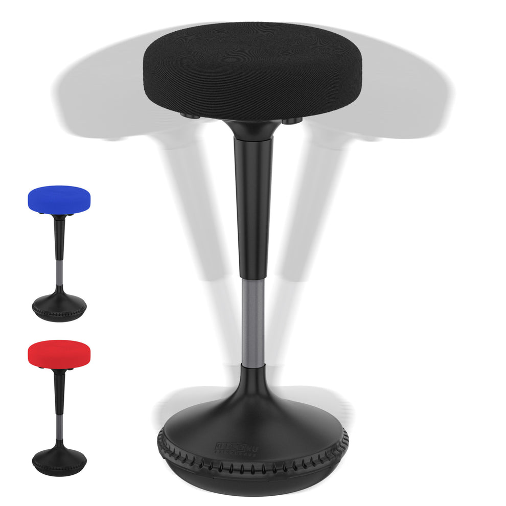 Black Tall Swivel Active Balance Chair By Homeroots | Accent Chairs | Modishstore - 3