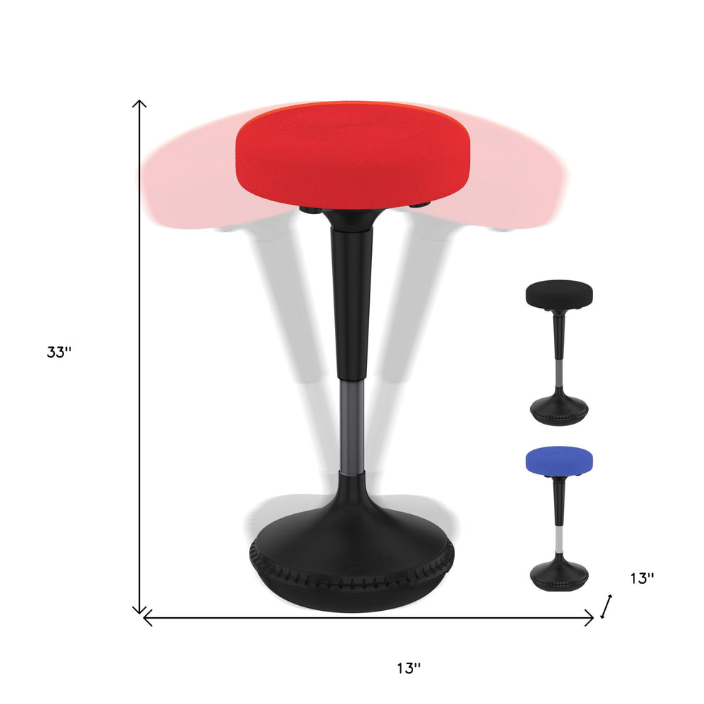 Red Tall Swivel Active Balance Chair By Homeroots | Accent Chairs | Modishstore - 5