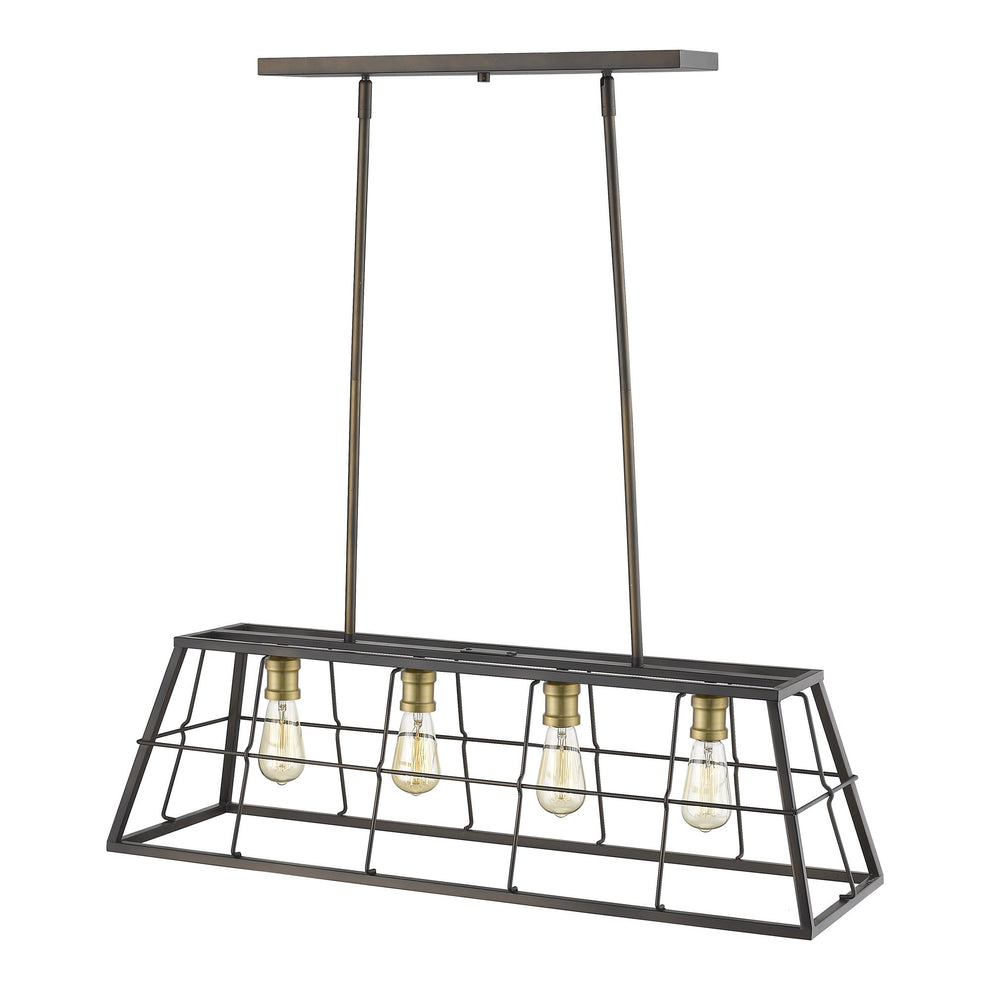 Charley 4-Light Oil-Rubbed Bronze Pendant By Homeroots | Planters, Troughs & Cachepots | Modishstore - 3