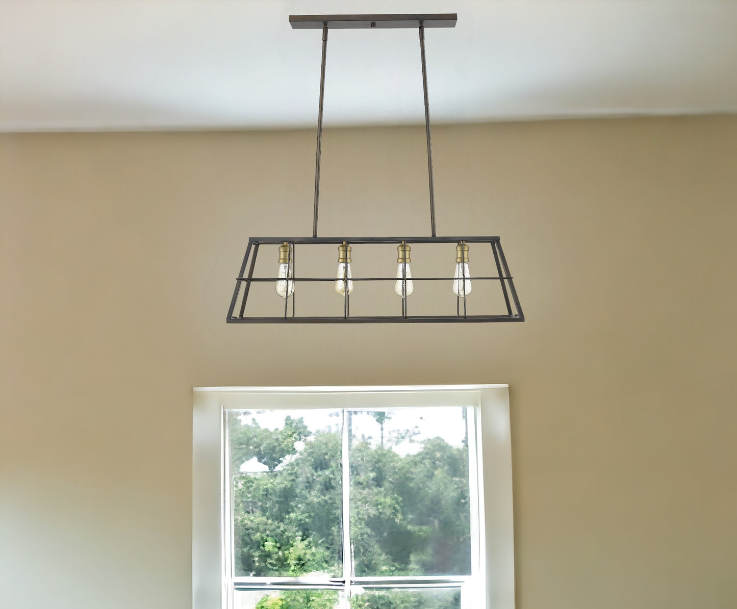 Charley 4-Light Oil-Rubbed Bronze Pendant By Homeroots | Planters, Troughs & Cachepots | Modishstore - 2