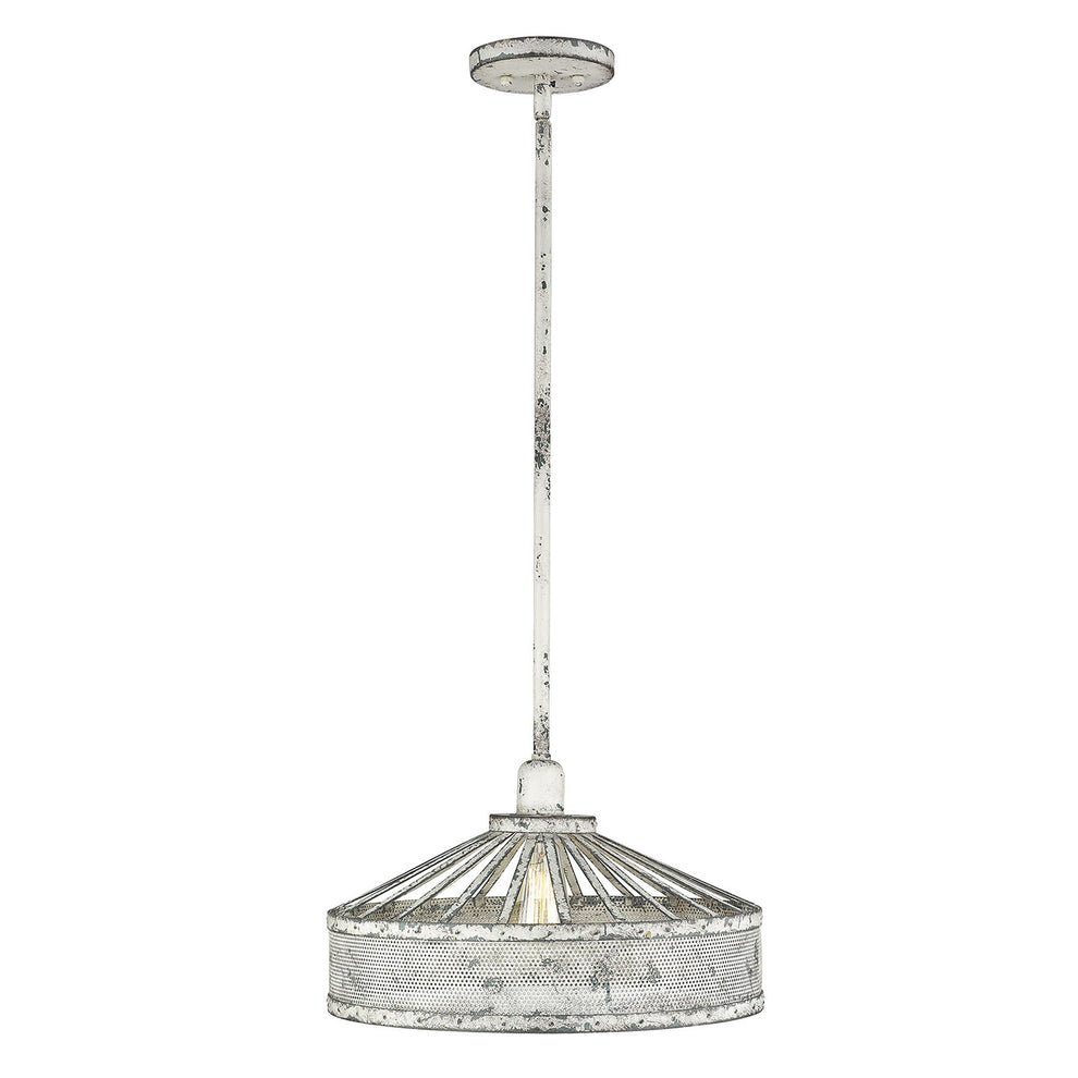 Iris 1-Light Aged Ivory Pendant By Homeroots | Planters, Troughs & Cachepots | Modishstore - 4