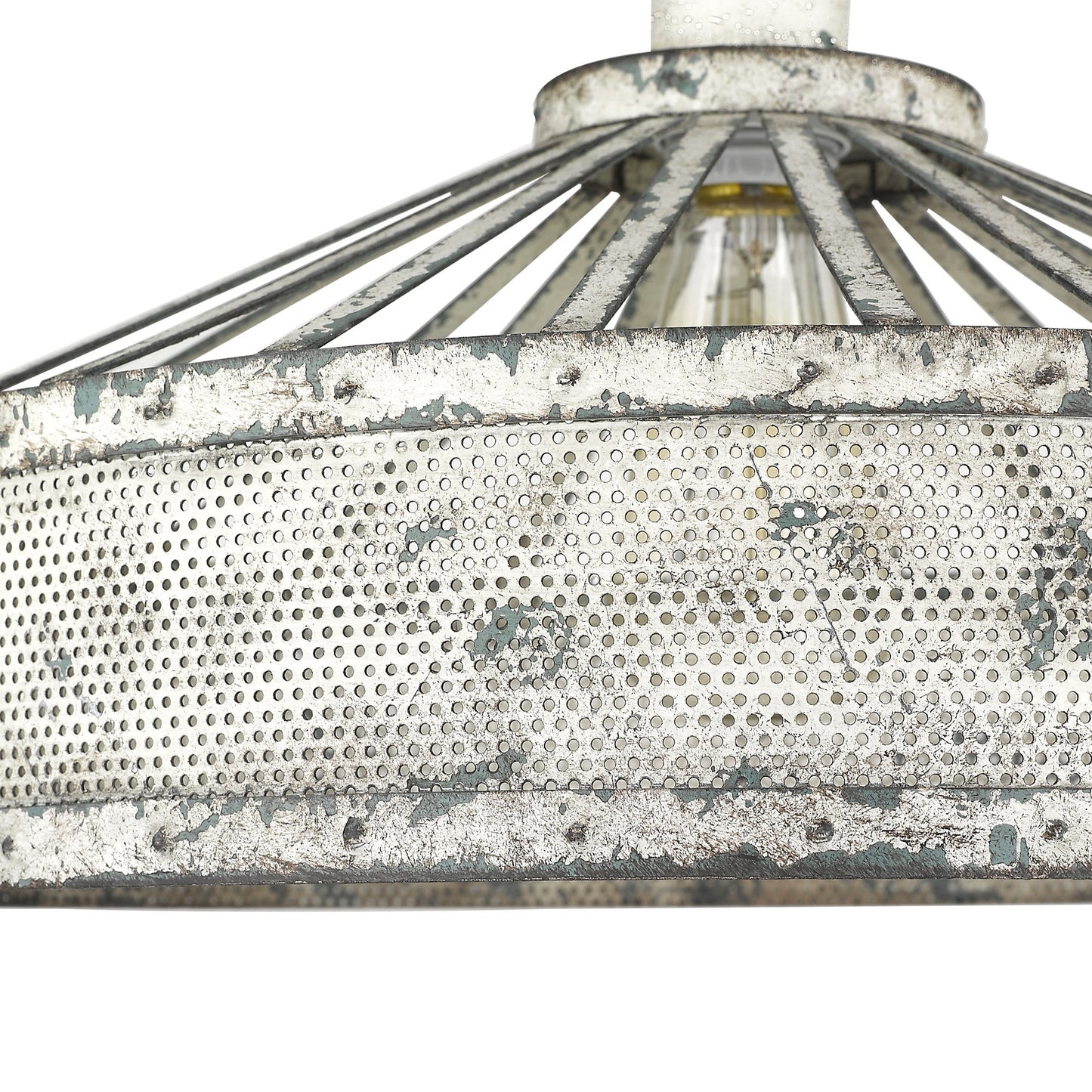 Iris 1-Light Aged Ivory Pendant By Homeroots | Planters, Troughs & Cachepots | Modishstore - 8