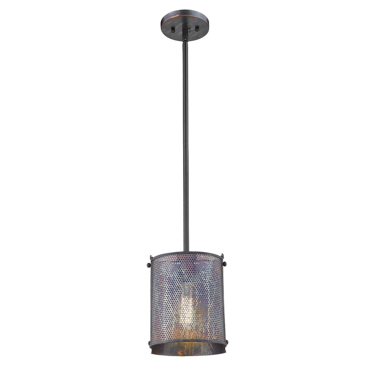 Ryker 1-Light Bronze Patina Pendant By Homeroots | Planters, Troughs & Cachepots | Modishstore - 4