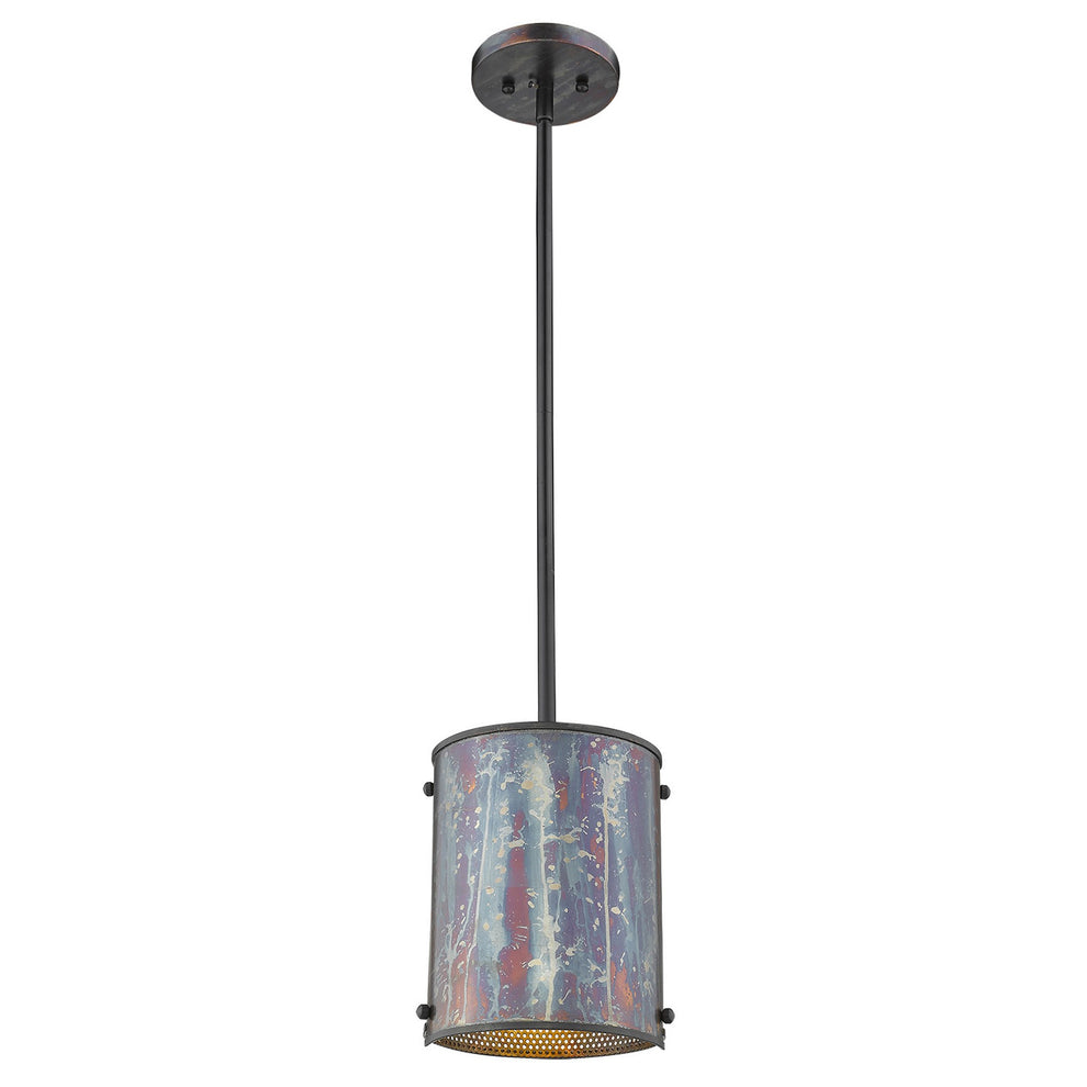 Ryker 1-Light Bronze Patina Pendant By Homeroots | Planters, Troughs & Cachepots | Modishstore - 5