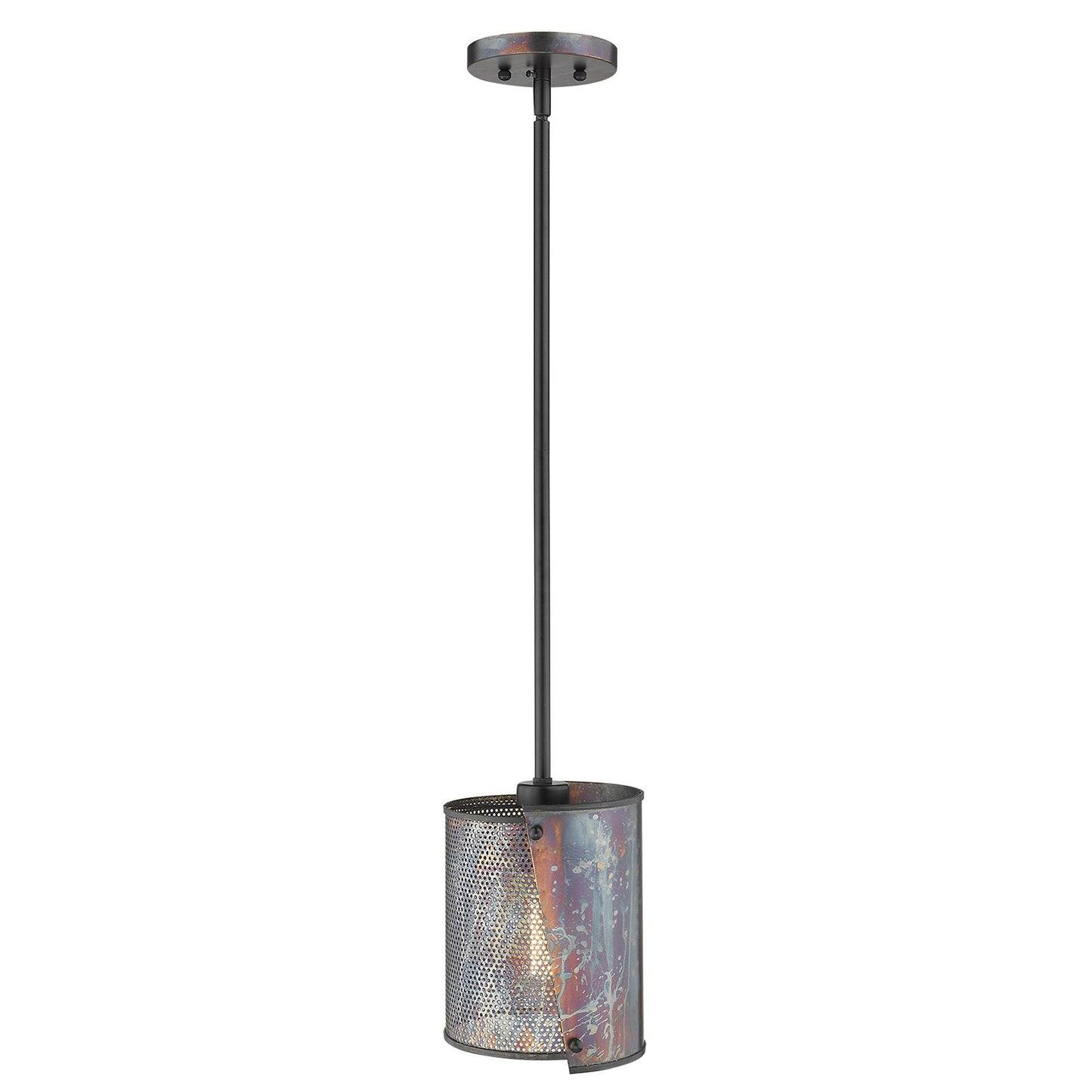 Ryker 1-Light Bronze Patina Pendant By Homeroots | Planters, Troughs & Cachepots | Modishstore - 6