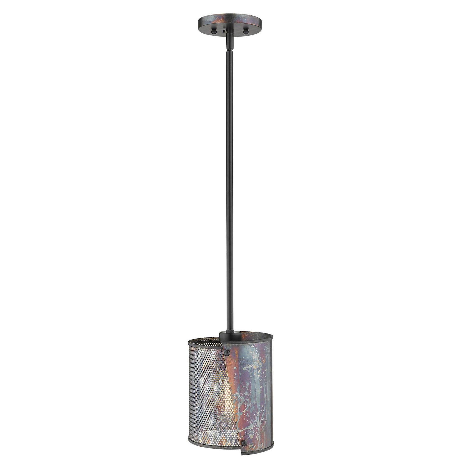 Ryker 1-Light Bronze Patina Pendant By Homeroots | Planters, Troughs & Cachepots | Modishstore - 6