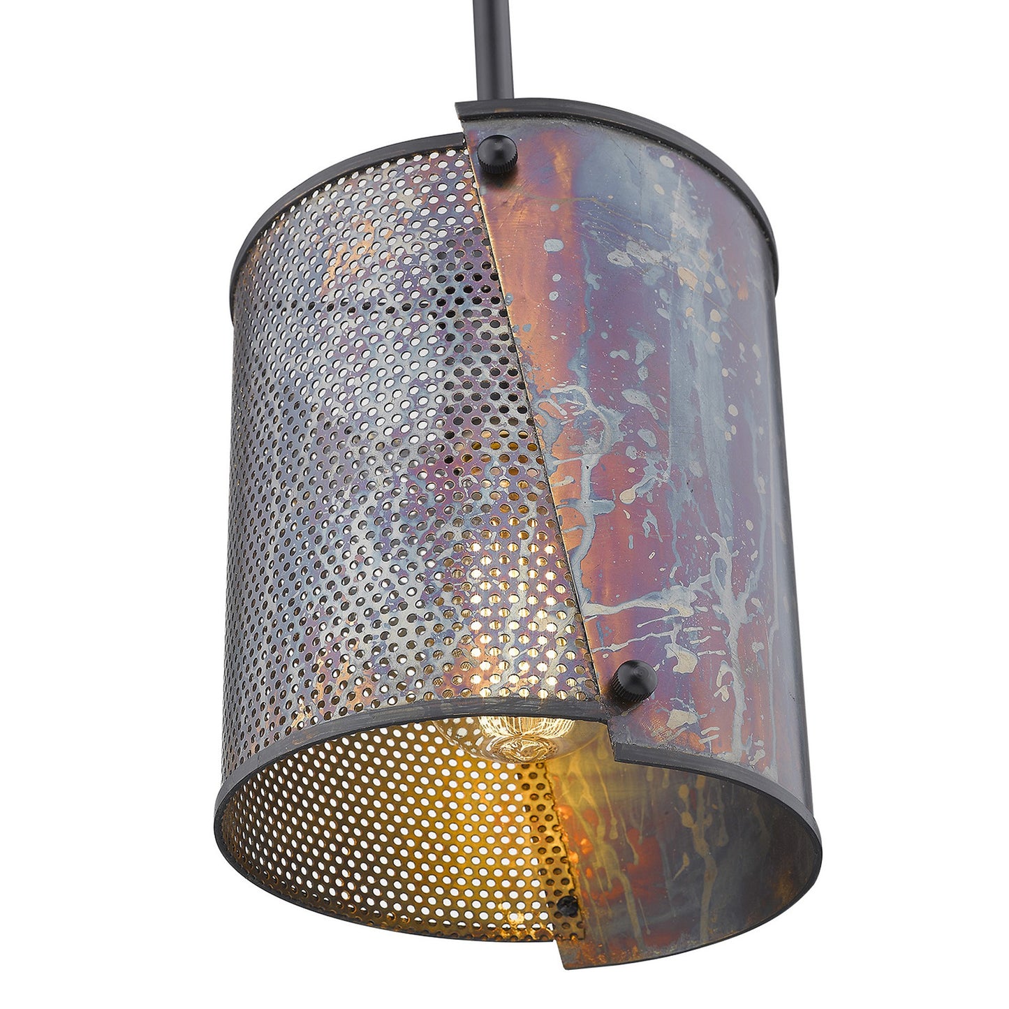 Ryker 1-Light Bronze Patina Pendant By Homeroots | Planters, Troughs & Cachepots | Modishstore - 7