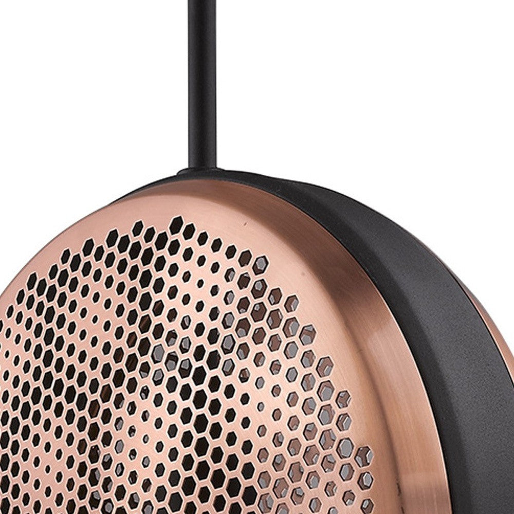 Tholos 1-Light Matte Black Pendant By Homeroots | Planters, Troughs & Cachepots | Modishstore - 7