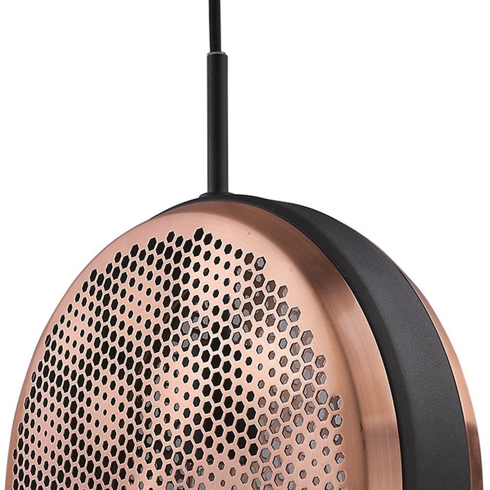 Tholos 1-Light Matte Black Pendant By Homeroots | Planters, Troughs & Cachepots | Modishstore - 8