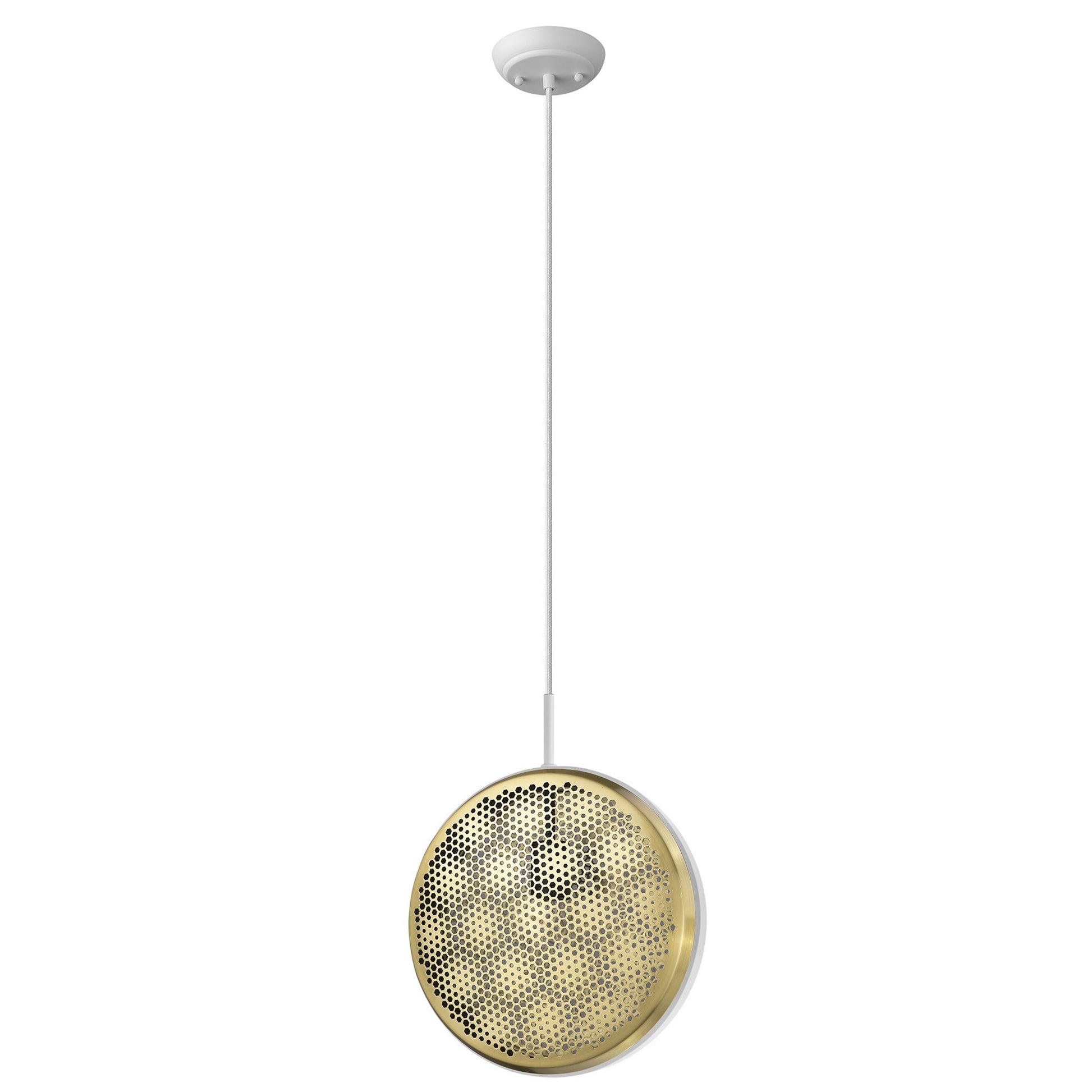 Tholos 1-Light White Pendant By Homeroots | Planters, Troughs & Cachepots | Modishstore - 4