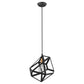 Hedron 1-Light Matte Black Pendant By Homeroots | Planters, Troughs & Cachepots | Modishstore - 1