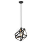 Hedron 1-Light Matte Black Pendant By Homeroots | Planters, Troughs & Cachepots | Modishstore - 2