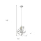 Hedron 1-Light White Pendant By Homeroots | Planters, Troughs & Cachepots | Modishstore - 4