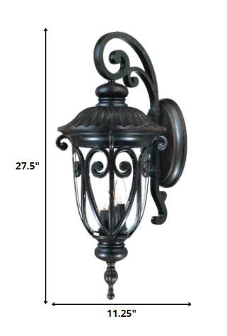 Naples 3-Light Marbelized Mahogany Wall Light By Homeroots | Wall Lamps | Modishstore - 6