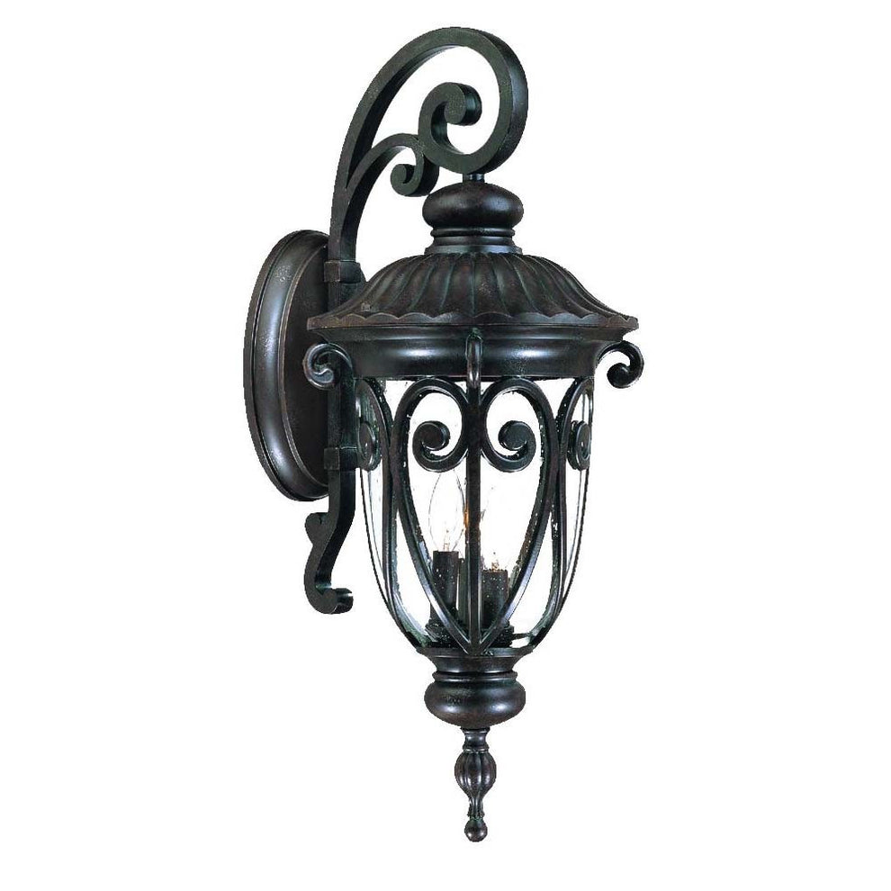 Naples 3-Light Marbelized Mahogany Wall Light By Homeroots | Wall Lamps | Modishstore - 3