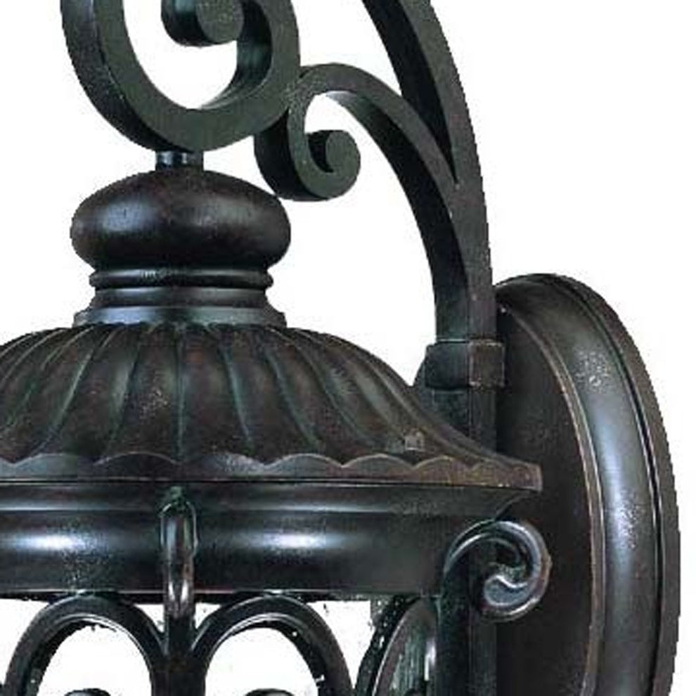 Naples 3-Light Marbelized Mahogany Wall Light By Homeroots | Wall Lamps | Modishstore - 5