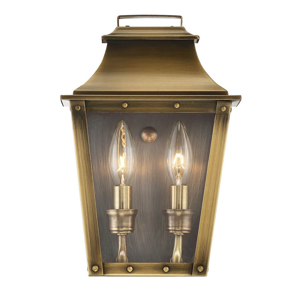 Coventry 2-Light Aged Brass Pocket Wall Light By Homeroots | Wall Lamps | Modishstore - 3