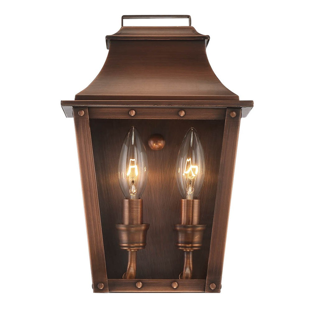 Coventry 2-Light Copper Patina Pocket Wall Light By Homeroots | Wall Lamps | Modishstore - 3