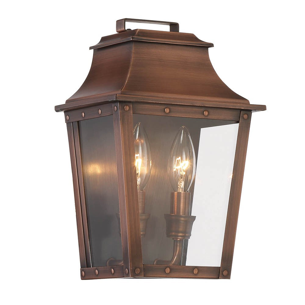 Coventry 2-Light Copper Patina Pocket Wall Light By Homeroots | Wall Lamps | Modishstore - 2