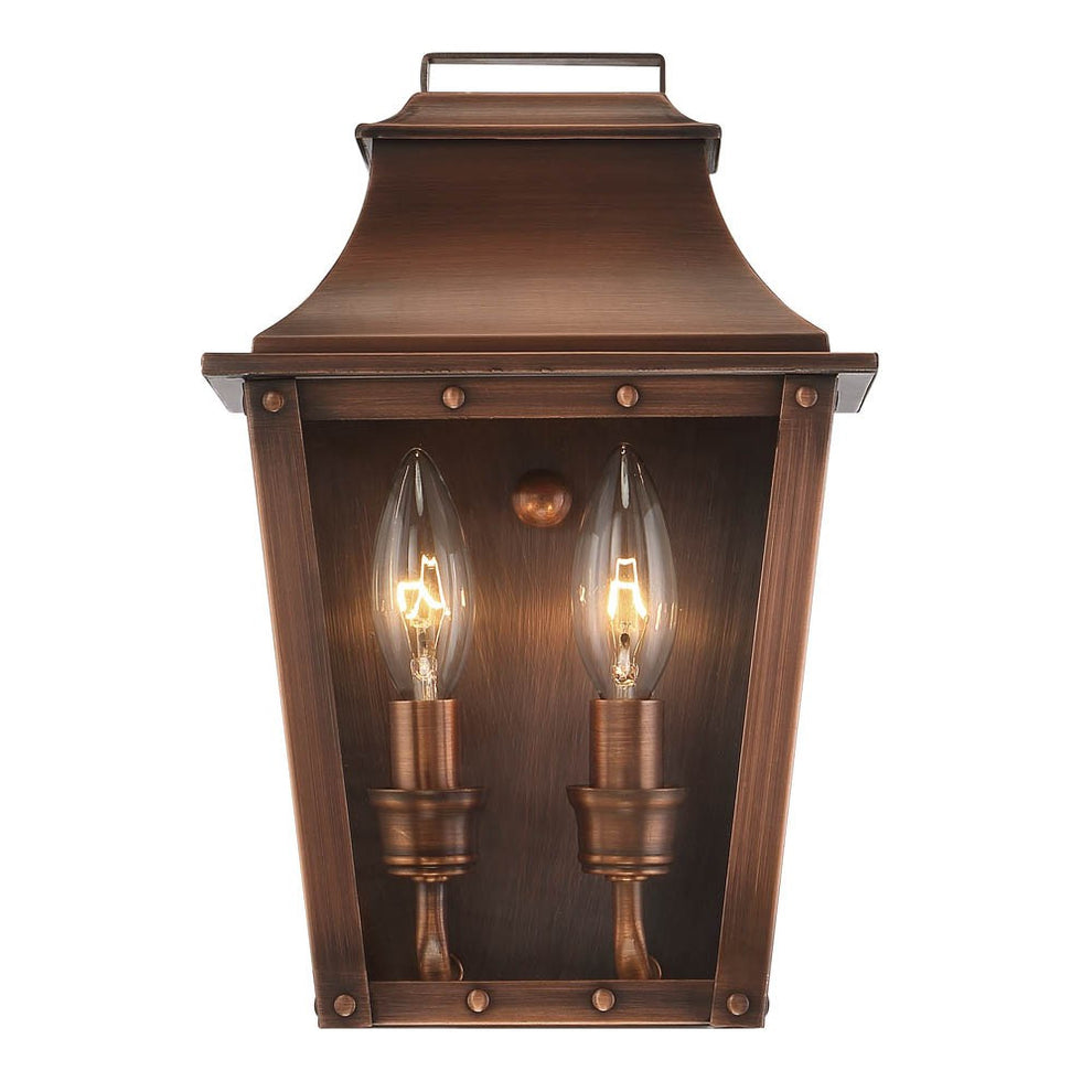 Coventry 2-Light Copper Patina Pocket Wall Light By Homeroots | Wall Lamps | Modishstore - 4