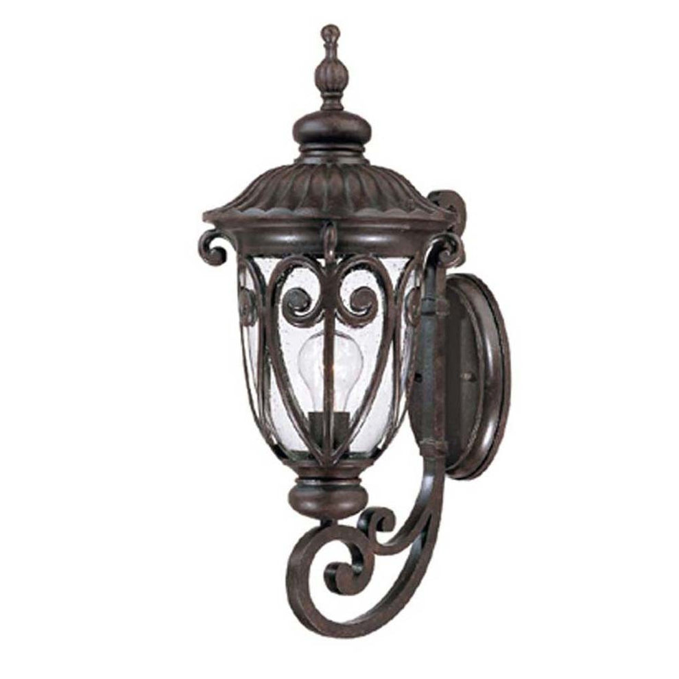 Naples 1-Light Marbelized Mahogany Wall Light By Homeroots | Wall Lamps | Modishstore - 2