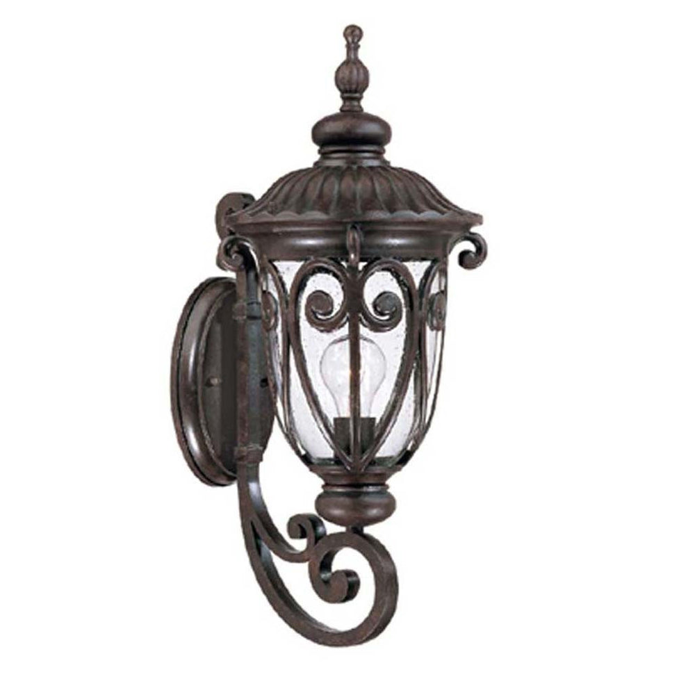 Naples 1-Light Marbelized Mahogany Wall Light By Homeroots | Wall Lamps | Modishstore - 3