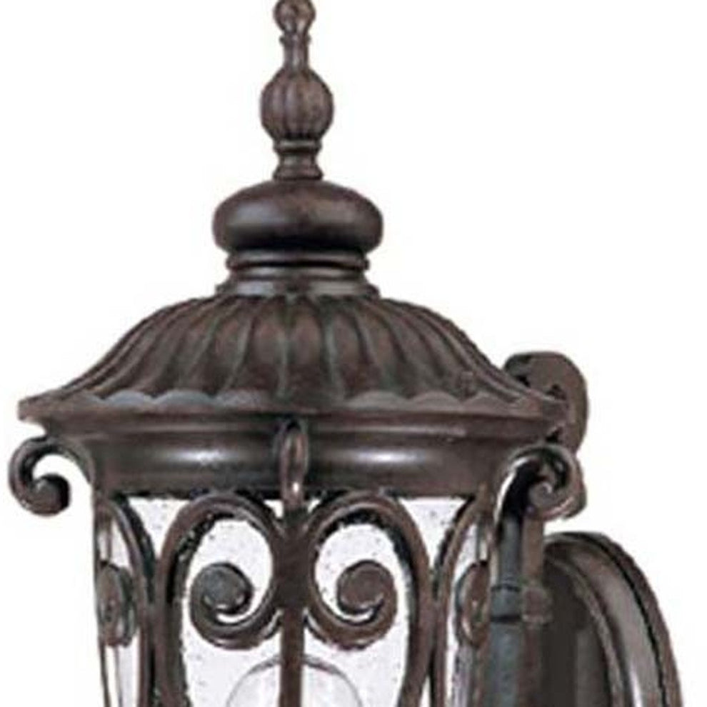 Naples 1-Light Marbelized Mahogany Wall Light By Homeroots | Wall Lamps | Modishstore - 4