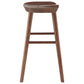 Brown Manufactured Wood Backless Counter Height Bar Chair By Homeroots | Bar Stools | Modishstore - 4