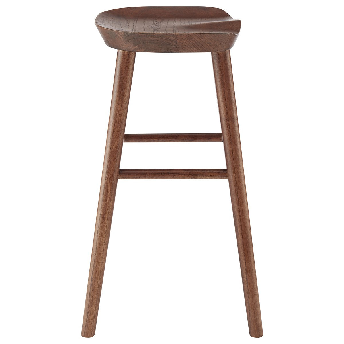 Brown Manufactured Wood Backless Counter Height Bar Chair By Homeroots | Bar Stools | Modishstore - 4