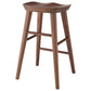 Brown Manufactured Wood Backless Counter Height Bar Chair By Homeroots | Bar Stools | Modishstore - 5