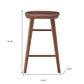 Brown Manufactured Wood Backless Counter Height Bar Chair By Homeroots | Bar Stools | Modishstore - 8