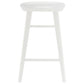 White Solid Wood Backless Counter Height Bar Chair By Homeroots | Bar Stools | Modishstore - 3