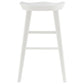 White Solid Wood Backless Counter Height Bar Chair By Homeroots | Bar Stools | Modishstore - 4