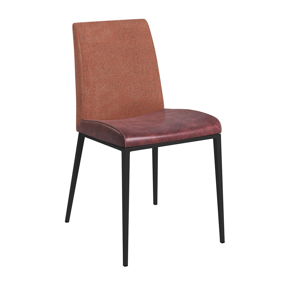 Set of Two Brown and Rust Stainless Steel Chairs By Homeroots | Dining Chairs | Modishstore - 3