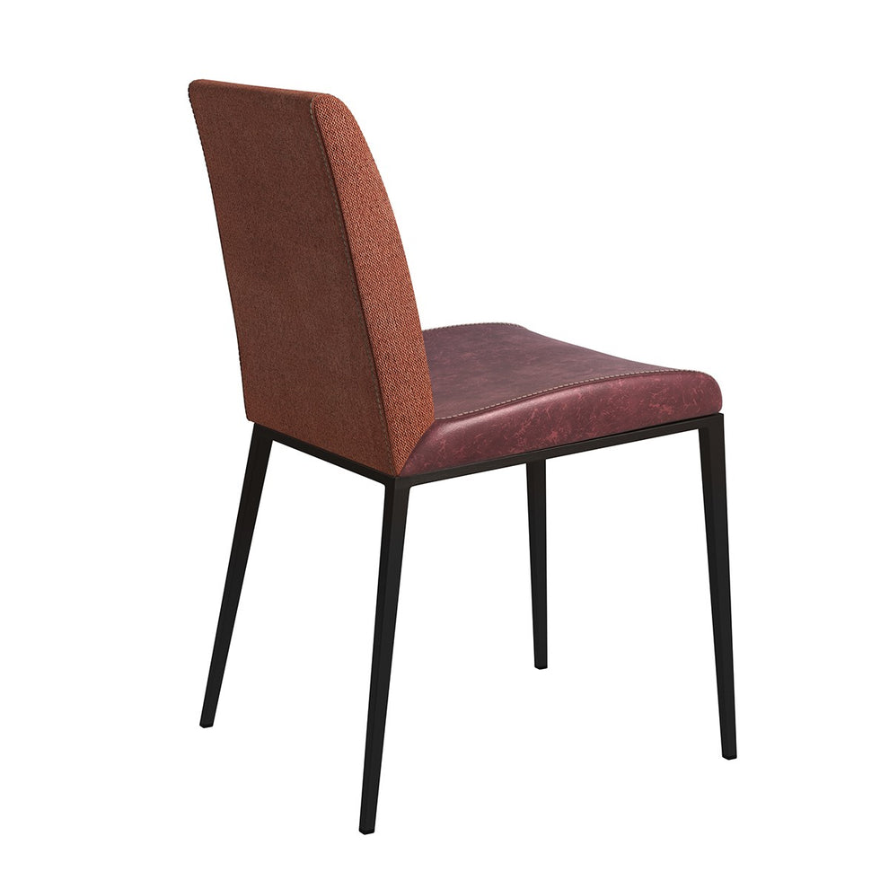 Set of Two Brown and Rust Stainless Steel Chairs By Homeroots | Dining Chairs | Modishstore - 5