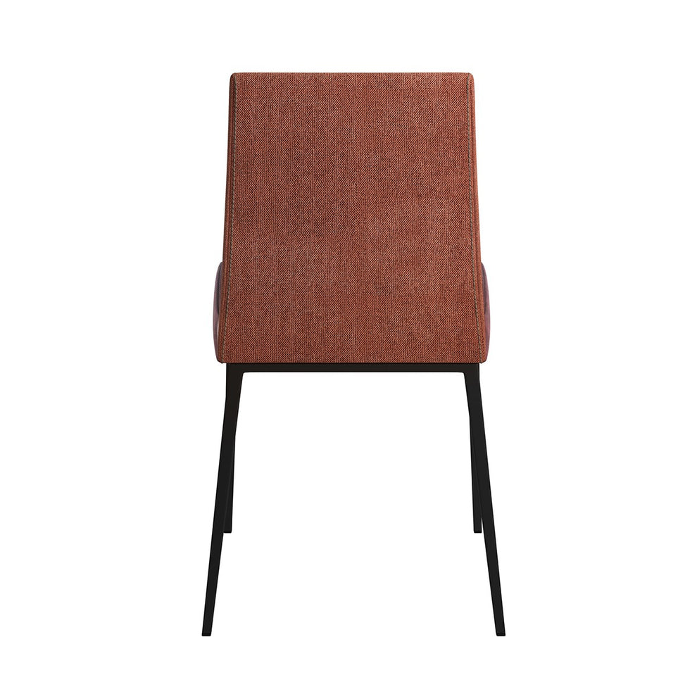Set of Two Brown and Rust Stainless Steel Chairs By Homeroots | Dining Chairs | Modishstore - 6