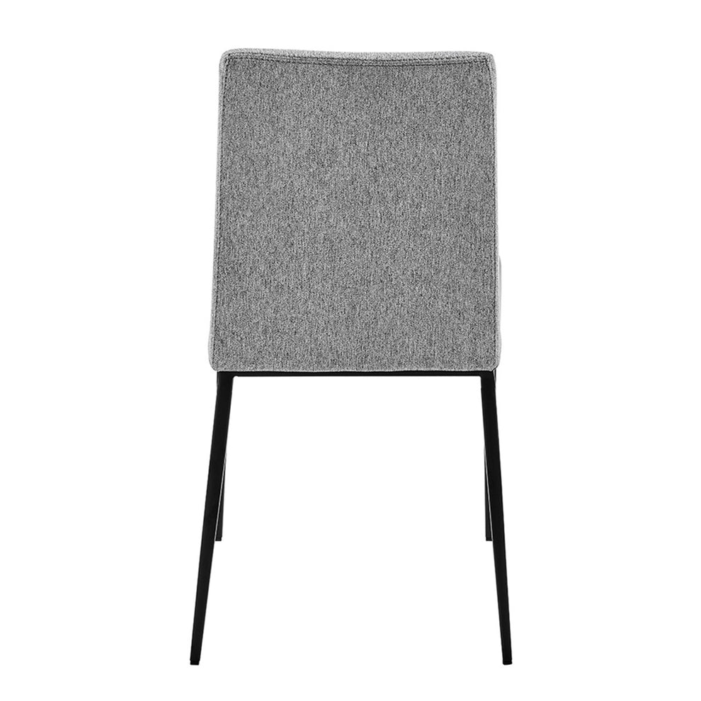 Set of Two Brown and Light Gray Stainless Steel Chairs By Homeroots | Dining Chairs | Modishstore - 5
