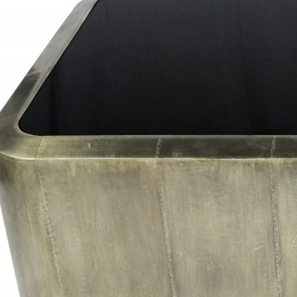 Black And Silver Glass And Metal Solid Coffee Table By Homeroots | Coffee Tables | Modishstore - 4